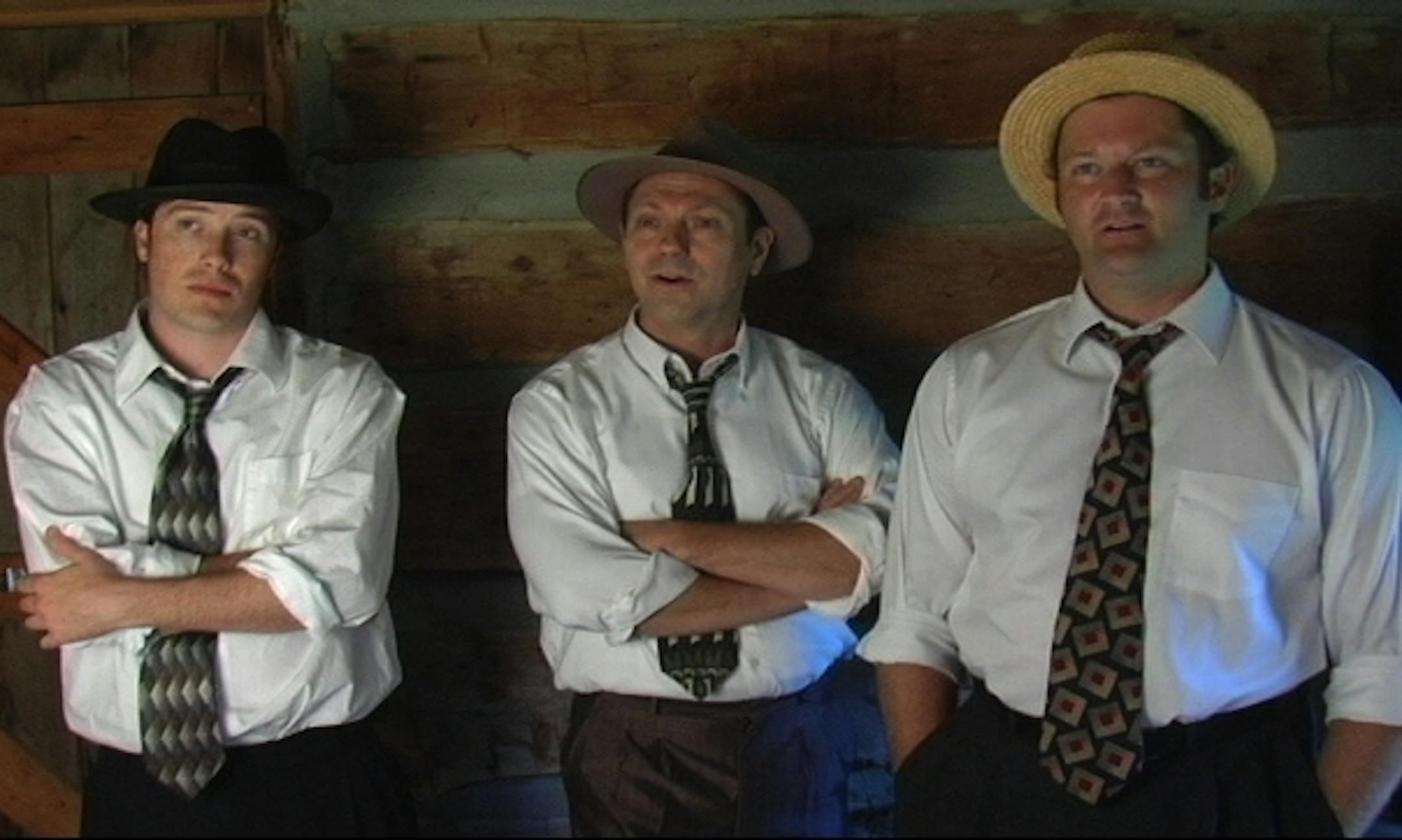 The bad boys of "Gangsterland": Doc Barker, Freddy Barker, and Alvin 'Creepy' Karpis (Patrick Carufel, Jeff Huset, and Mike Postle).
