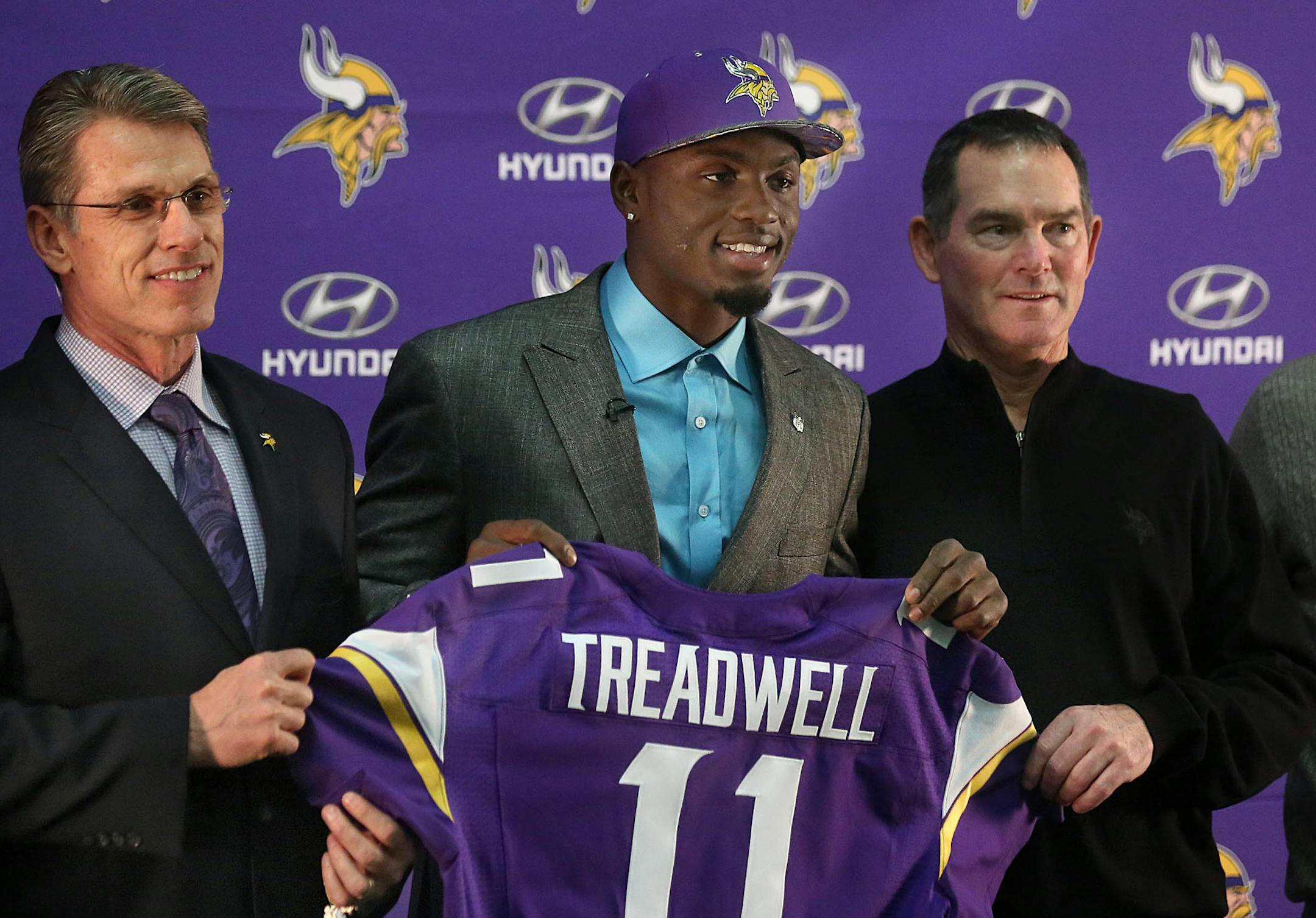 Vikings first round draft pick Laquon Treadwell was introduced at Winter Park last week. Rookie minicamp begins Friday.