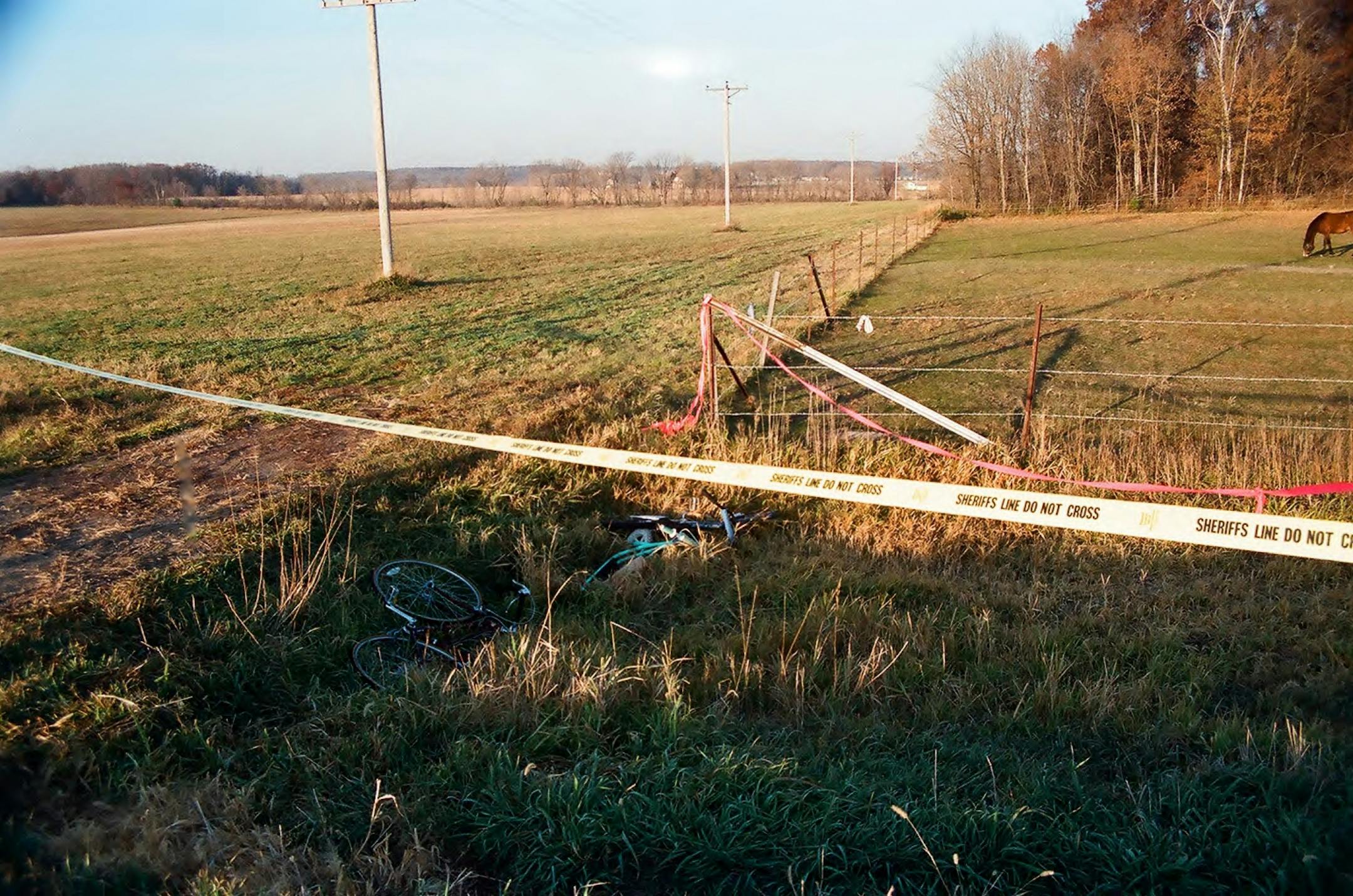 COURTESY STEARNS COUNTY. A bike and a scooter that Jacob Wetterling, his brother Trevor and best friend Aaron Larson were using the night Jacob was abducted. Investigators shot the scene of where Jacob Wetterling was abducted in October of 1989.