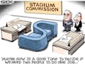 Sack cartoon: Stadium leader(s)