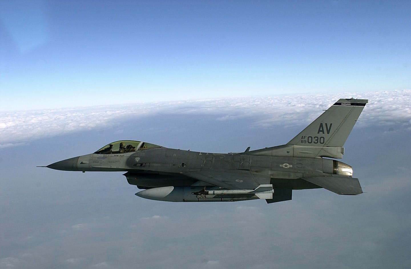 010205-F-1631A-001 An U.S. F-16 flies towards Rimini, Italy to join with the Italian Air Force in a training mission. U.S. Air Forces from the 510th Fighter Squadron, Aviano Air Base, Italy and Italian Air Forces from the 83rd Combat Search and Rescue Squadron, Rimini, Italy, participated in a 4-day training mission from Feb. 5 to Feb. 8, 2001. The mission involved U.S. F-16 aircrews locating and authenticating survivors and coordinate pickup with Italian rescue crews. F-16's were also tasked wi