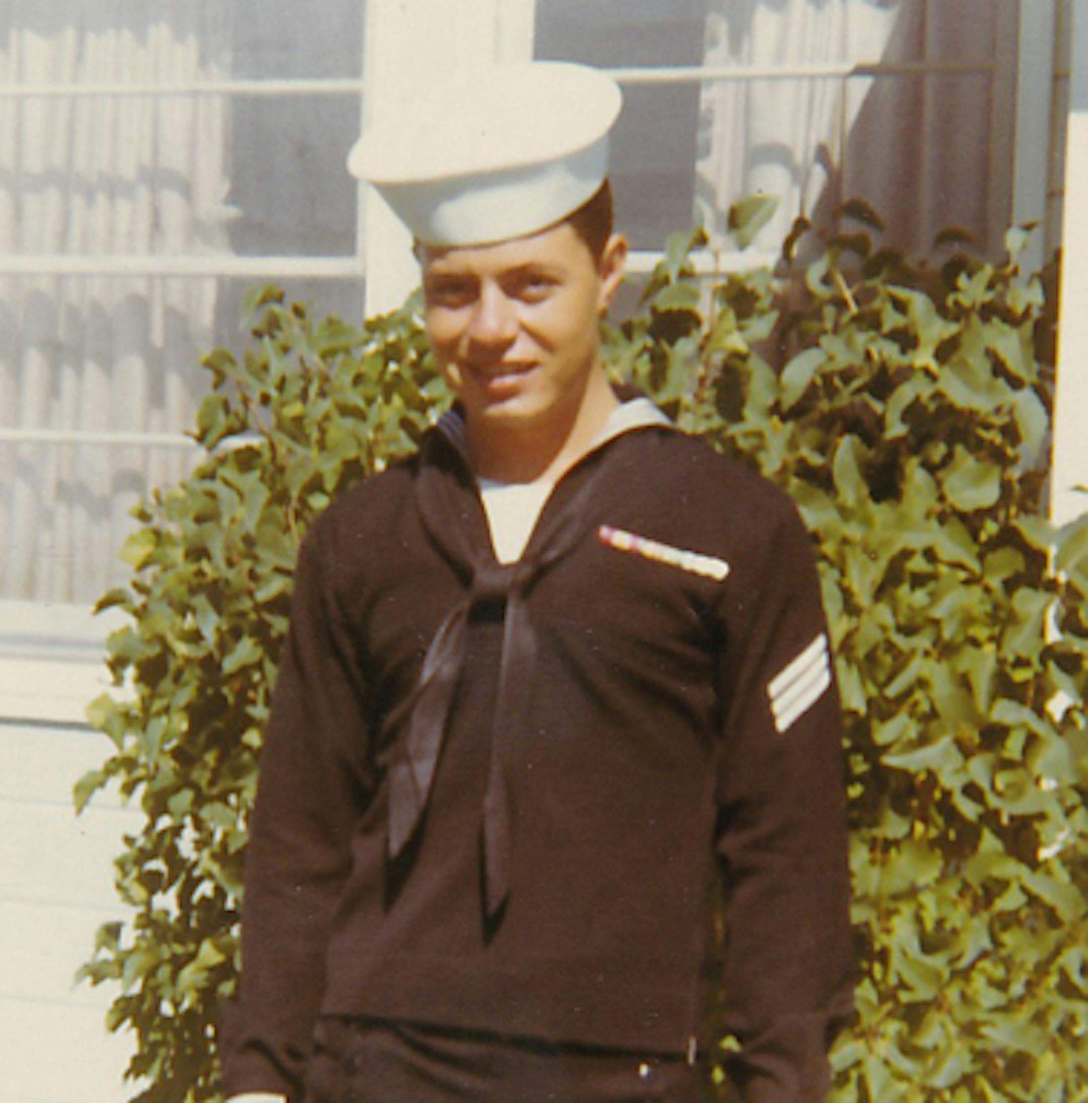 Earl Borges in 1967 before deploying for service on a guided missile destroyer that conducted missions off the coast of Vietnam. The following year, he served on a boat patrolling Vietnamese rivers. (Courtesy of Shirley Borges/TNS) ORG XMIT: 1220281