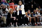 Lynx head coach Cheryl Reeve watched play during the first half Sept. 1.