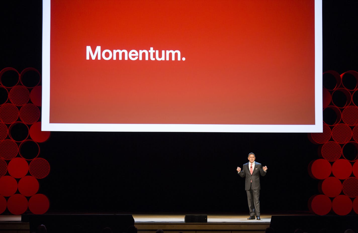 Brian Cornell, the CEO of Target, speaks at Target's annual Marketing Partner Summit at the Minneapolis Convention Center on Tuesday, August 11, 2015. ] LEILA NAVIDI leila.navidi@startribune.com /