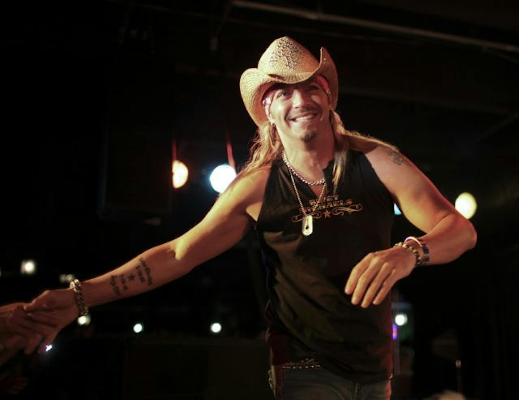 Bret Michaels rocked of the Medina Entertainment Center stage Friday night.