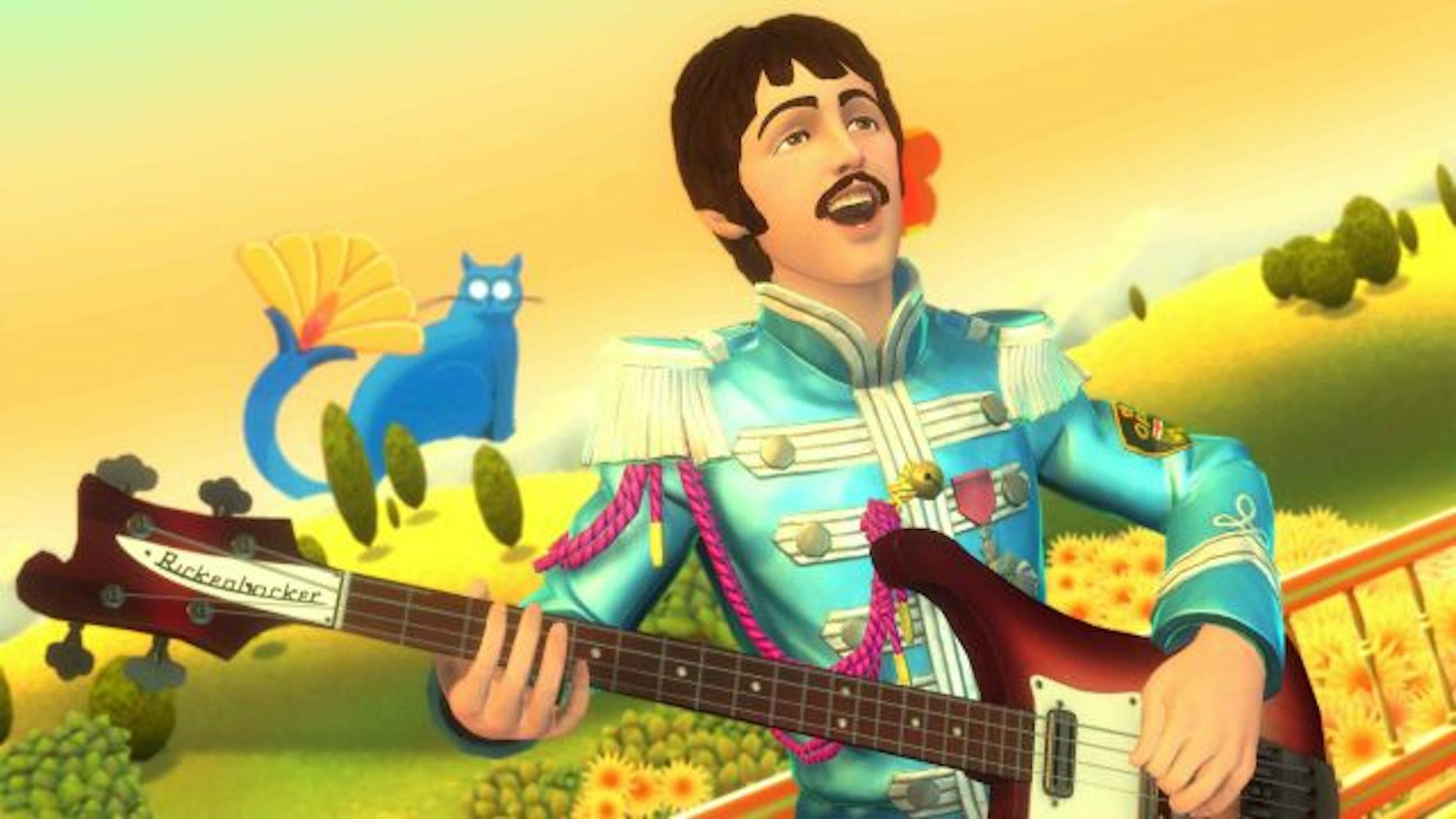 The Beatles: Rock Band is one of the hotly anticipated video games through the end of the year. This scene shows Paul McCartney during the Sgt. Pepper's phase.