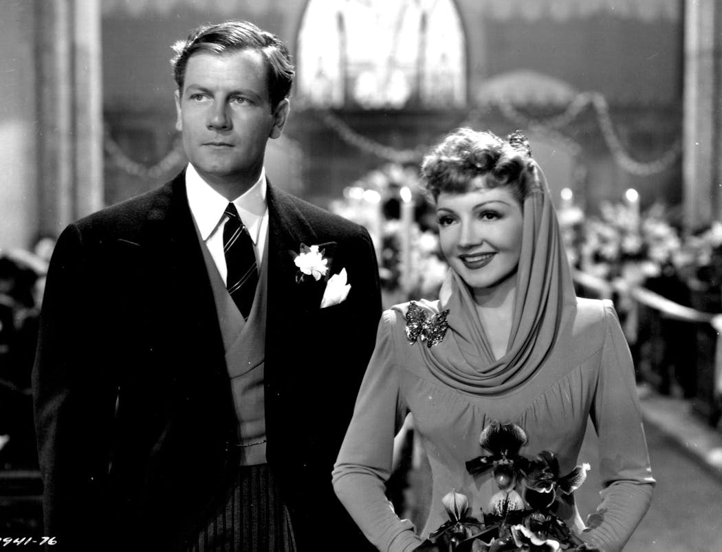 Joel McCrea and Claudette Colbert in “The Palm Beach Story.”