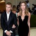Justin Bieber, left, and Hailey Bieber attend The Metropolitan Museum of Art's Costume Institute benefit gala on Sept. 13, 2021, in New York. Justin B