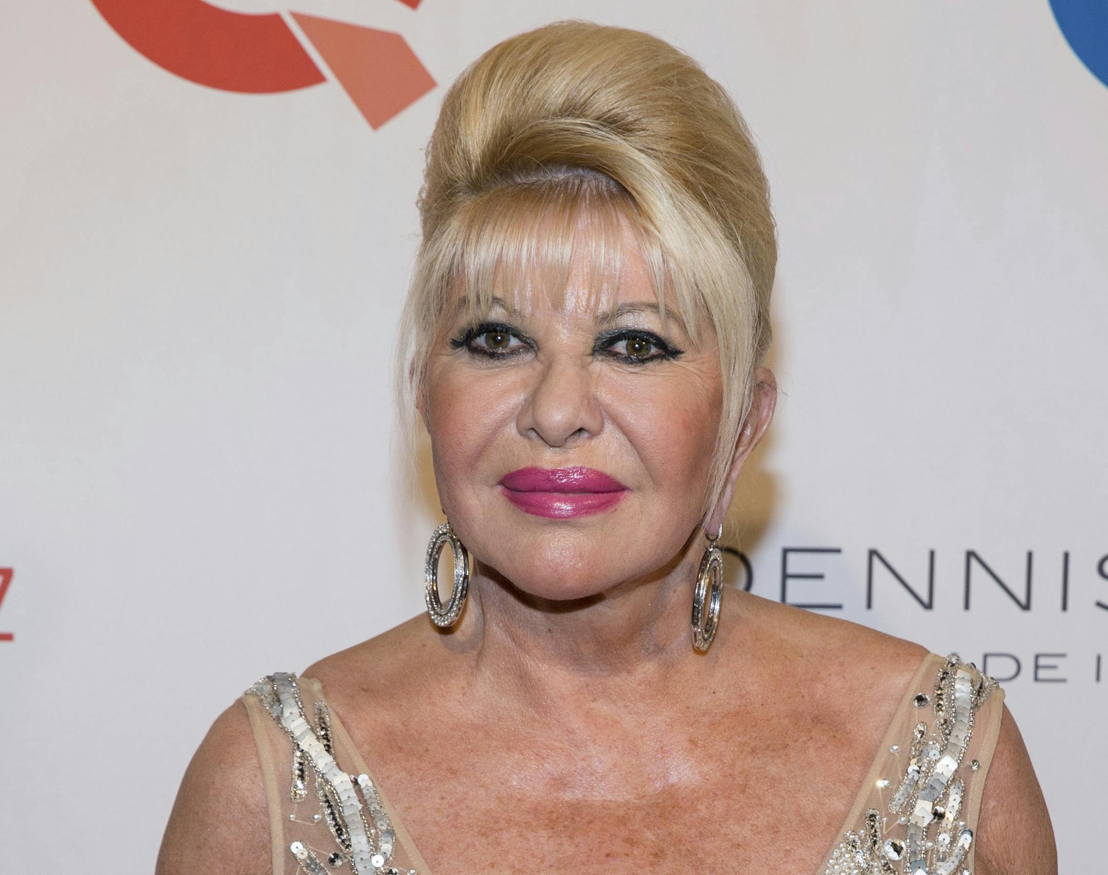 FILE - In this May 9, 2016 file photo, Ivana Trump, ex-wife of President Donald Trump, attends the Fashion Institute of Technology Annual Gala benefit in New York. A new book from Donald Trump’s first wife pulls back the curtain on a tumultuous period of the president’s life, including the messy divorce that was splashed across New York’s tabloids for weeks. Ivana Trump, who was married to the real estate magnate from 1977 - 1992, writes in her new book entitled “Rais