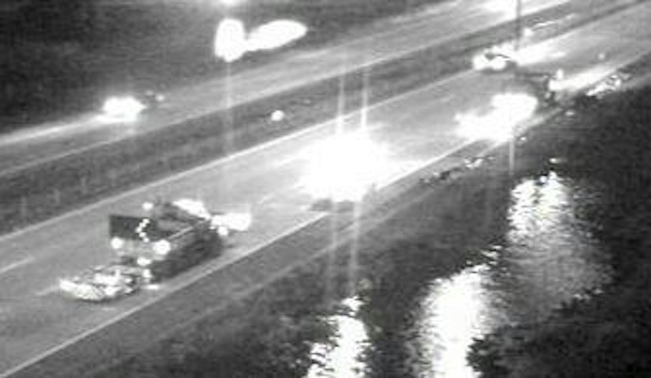 A view of Hwy. 169 and water in the area, taken from a MnDOT traffic camera on Saturday night.