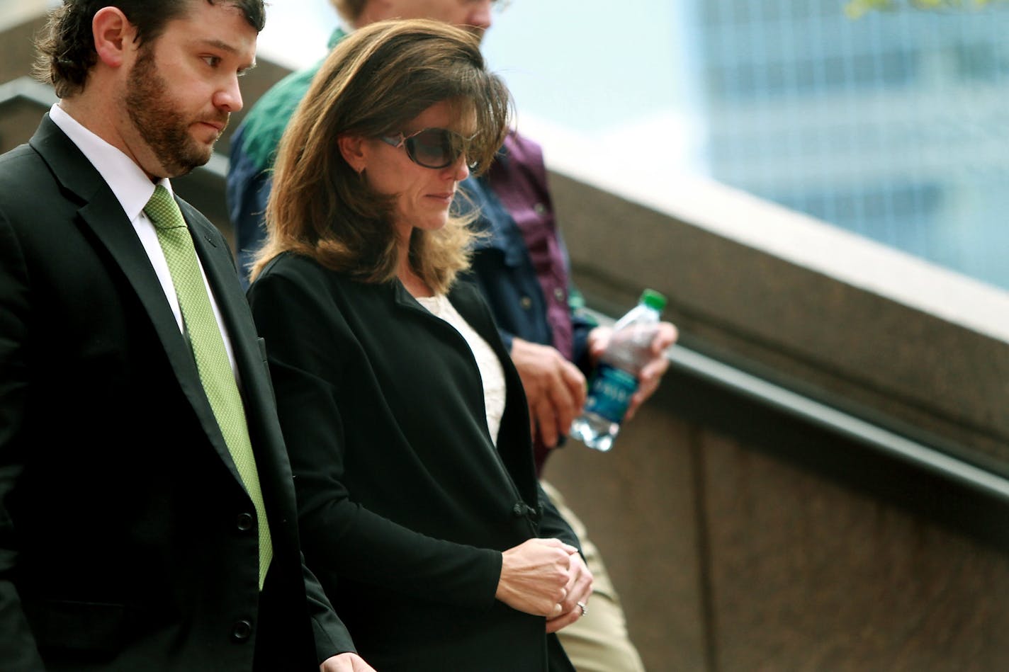 Amy Senser left the Hennepin County Government center during the lunch hour as the sixth day of her trial went underway Monday.