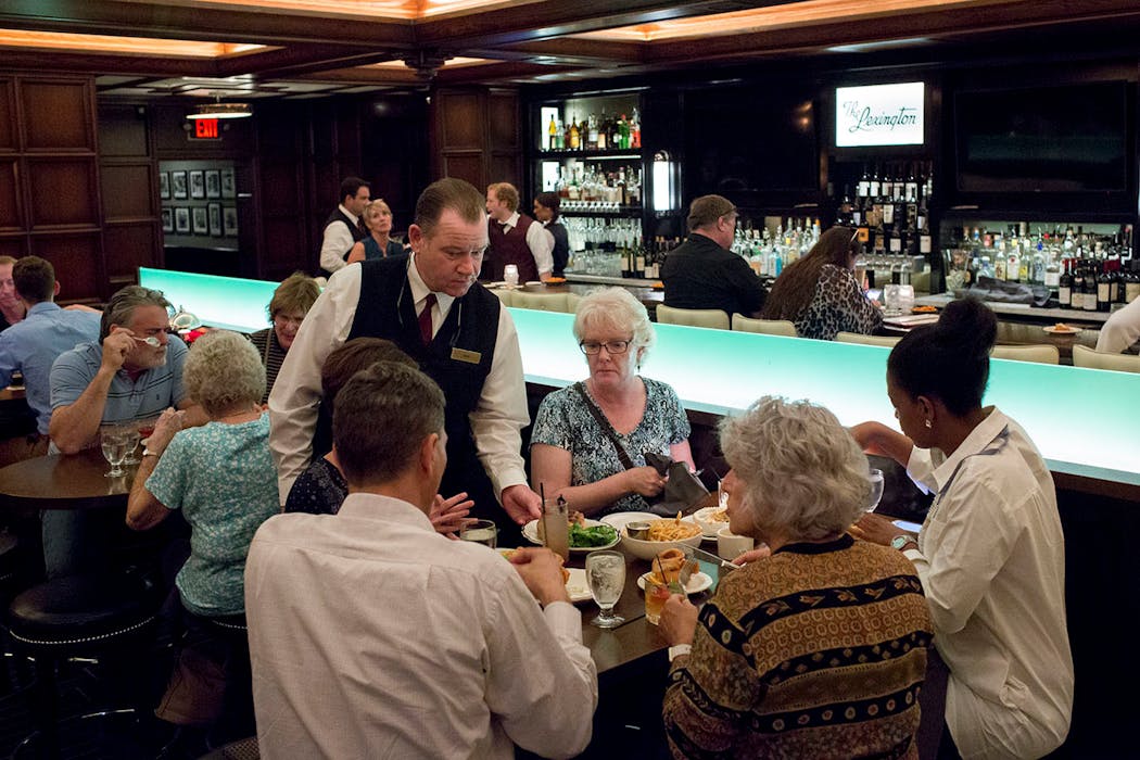 Customers dine at The Lexington in St. Paul.