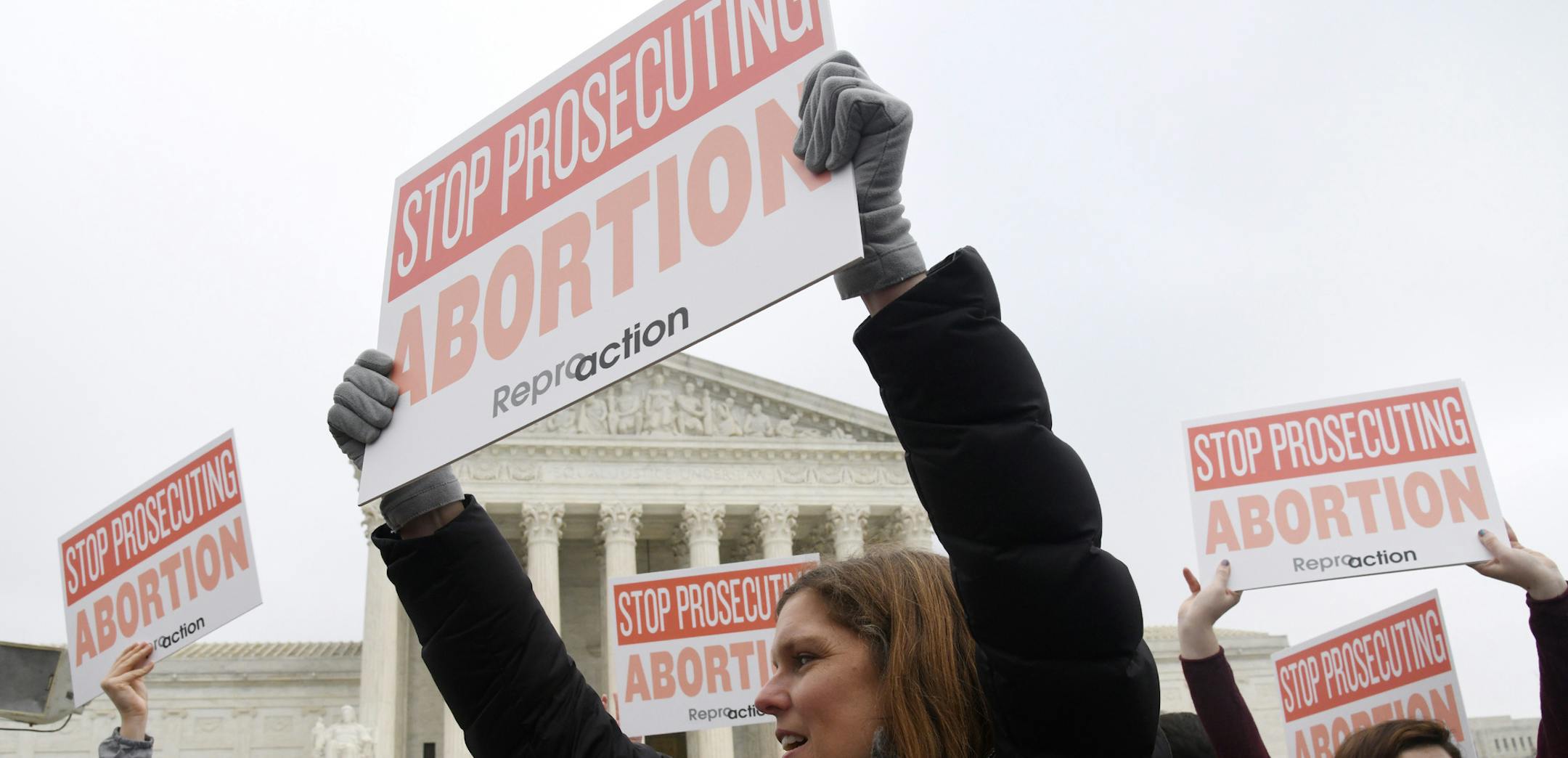 Pro-abortion activists gather in front of the Supreme Court in Washington, D.C. Jan. 18, 2019 for the annual 'March for Life.' (Olivier Douliery/Abaca Press/TNS) ORG XMIT: 1264253