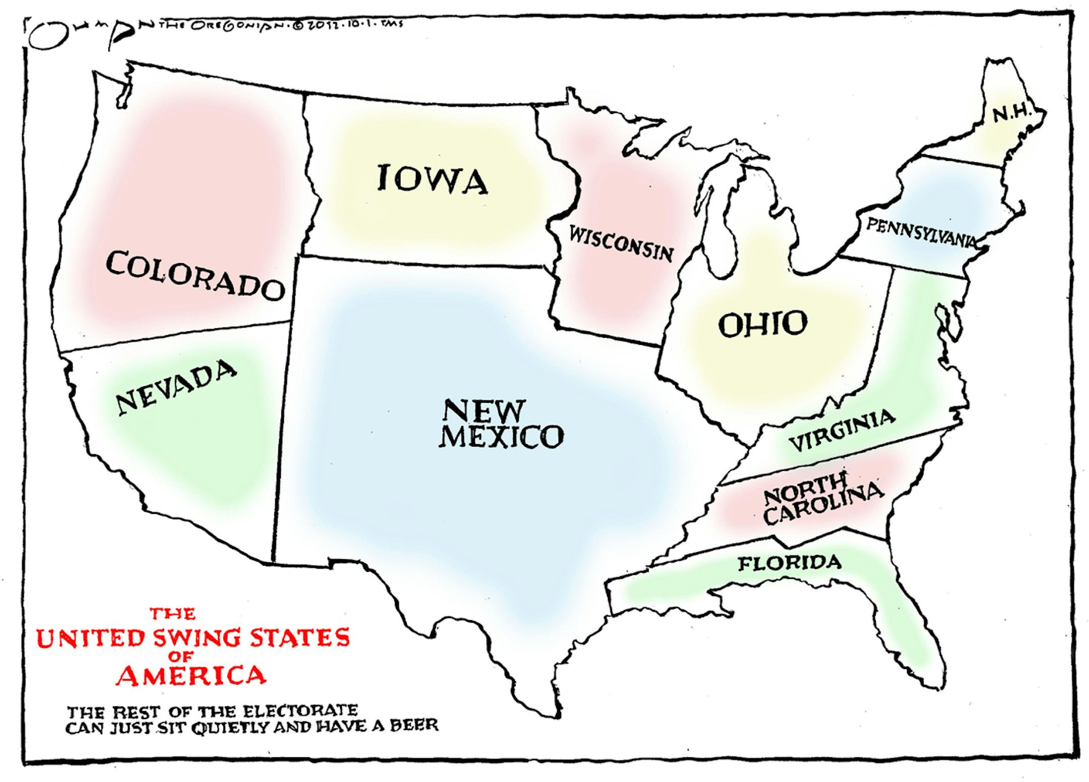 Jack Ohman cartoon for Oct. 8, 2012.