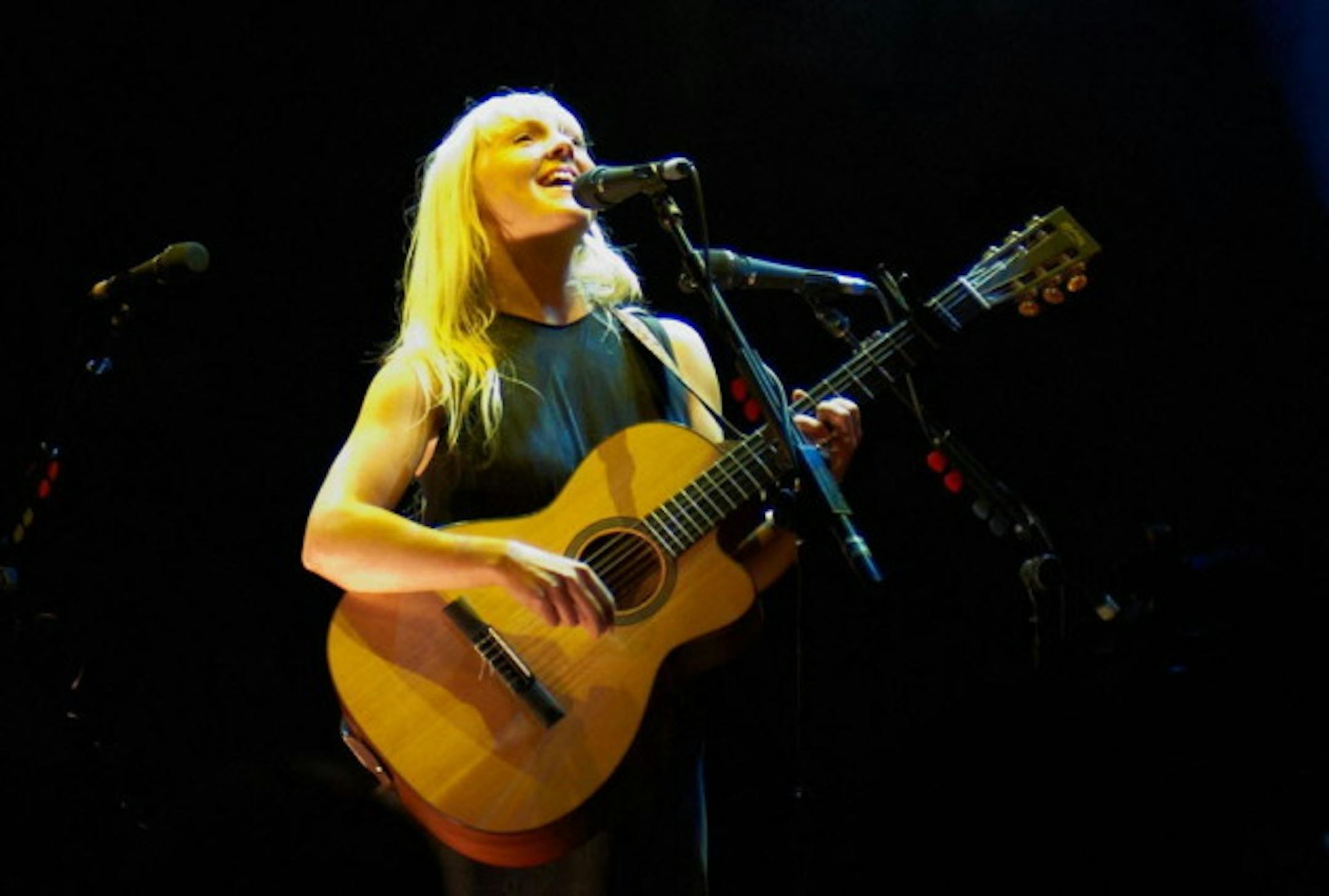 Laura Marling played London's Royal Albert Hall with the same upward-looking stance she used Wednesday at the Woman's Club Theatre. / Tom Watkins, Rex Features-AP