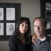 Mai and Tom Fitzgerald posed for a picture in front of their daughter Tara's artwork in their home in Woodbury, Minn., on Tuesday, March 31, 2015. Tar