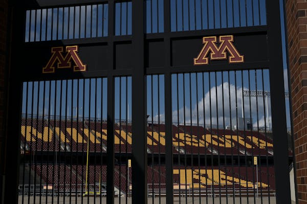 An empty TCF Bank Stadium, home of the Gophers