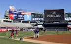 The Minnesota Twins worked out at Yankee Stadium on Monday.