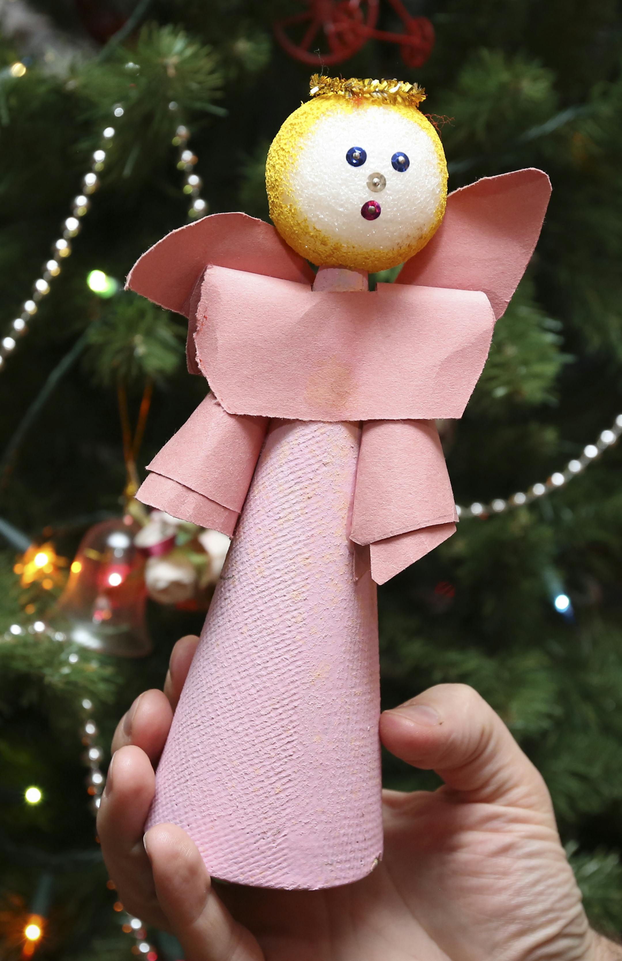 The Ruce family's homemade angel tree topper photographed in Minneapolis, Minn., on Monday, December 16, 2014. ] REN&#x221a;&#xe2;E JONES SCHNEIDER reneejones@startribune.com