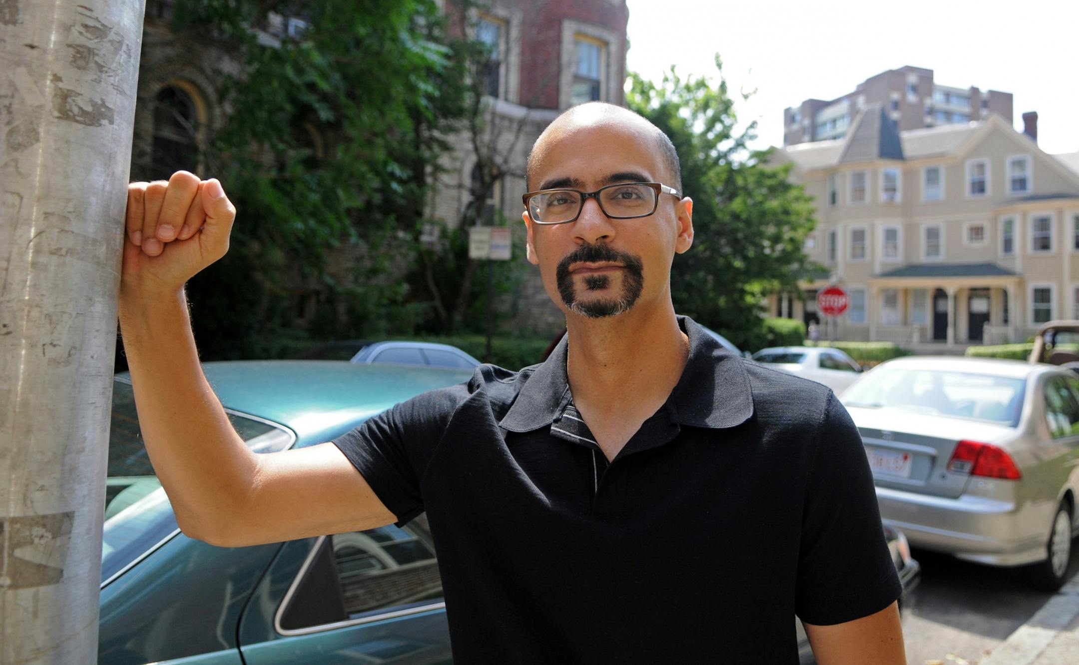 (081312 Cambridge, MA) Author Junot Diaz at home. Monday, August 13, 2012. Photo by Arthur Pollock