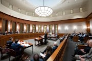 Ronald Fein, attorney for the petitioner, Free Speech for People, gives his ending rebuttal to his case before the Minnesota Supreme Court on Nov. 2, 