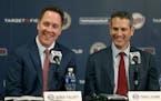New Twins Chief Baseball Officer Derek Falvey, left, and Senior Vice President/ General Manager Thad Levine.