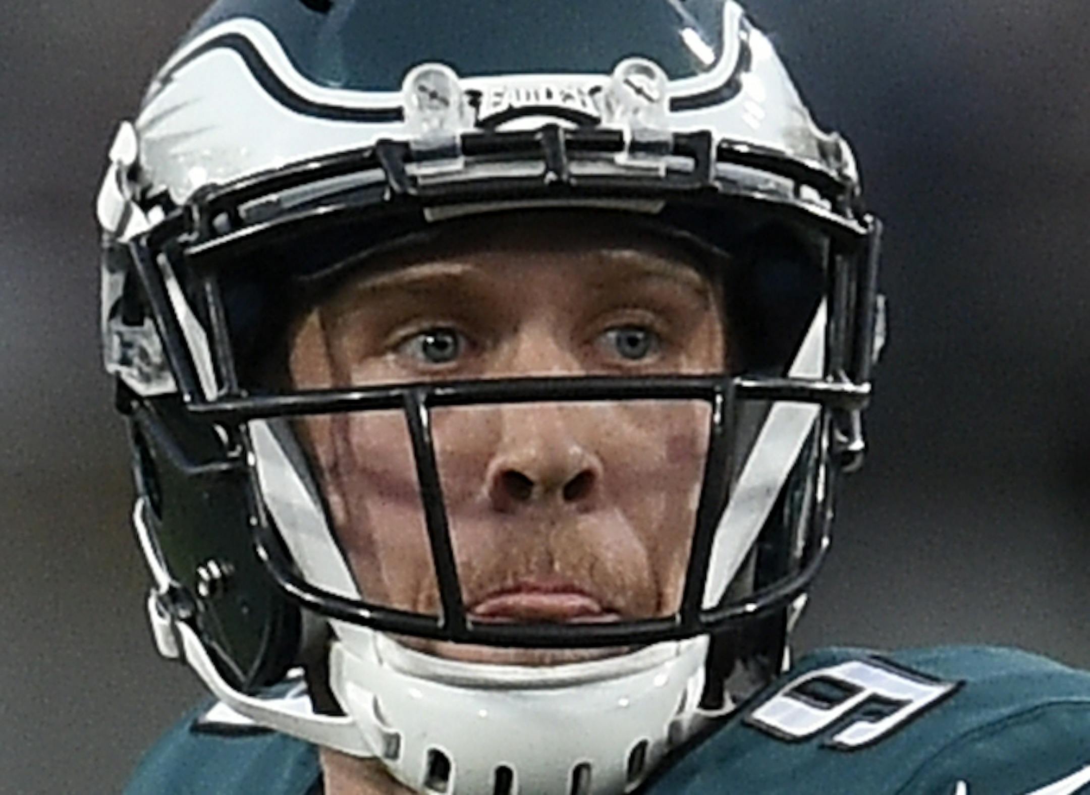 Philadelphia Eagles quarterback Nick Foles looks to pass against the Los Angeles Rams during the second half of an NFL football game Sunday, Dec. 10, 2017, in Los Angeles. (AP Photo/Kelvin Kuo)