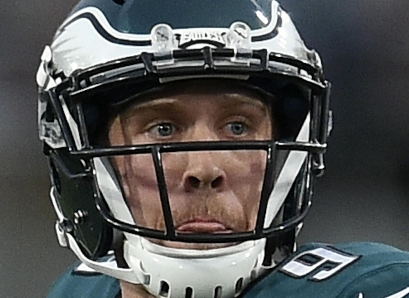 Philadelphia Eagles quarterback Nick Foles looks to pass against the Los Angeles Rams during the second half of an NFL football game Sunday, Dec. 10, 2017, in Los Angeles. (AP Photo/Kelvin Kuo)