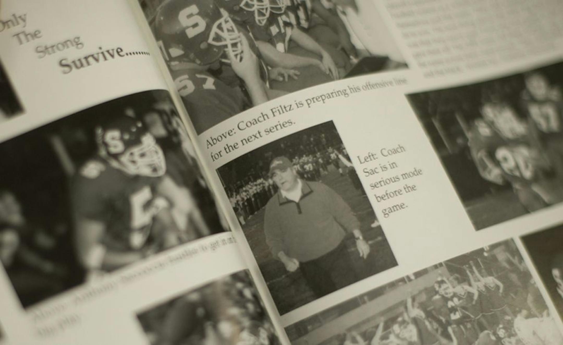 Coach Reno Saccoccia in a high-school yearbook for Steubenville High School in Steubenville, Ohio, Nov. 28, 2012. Football at Steubenville High School is an everyday topic, but rape charges against two players have some residents questioning the culture of football in the Ohio community.