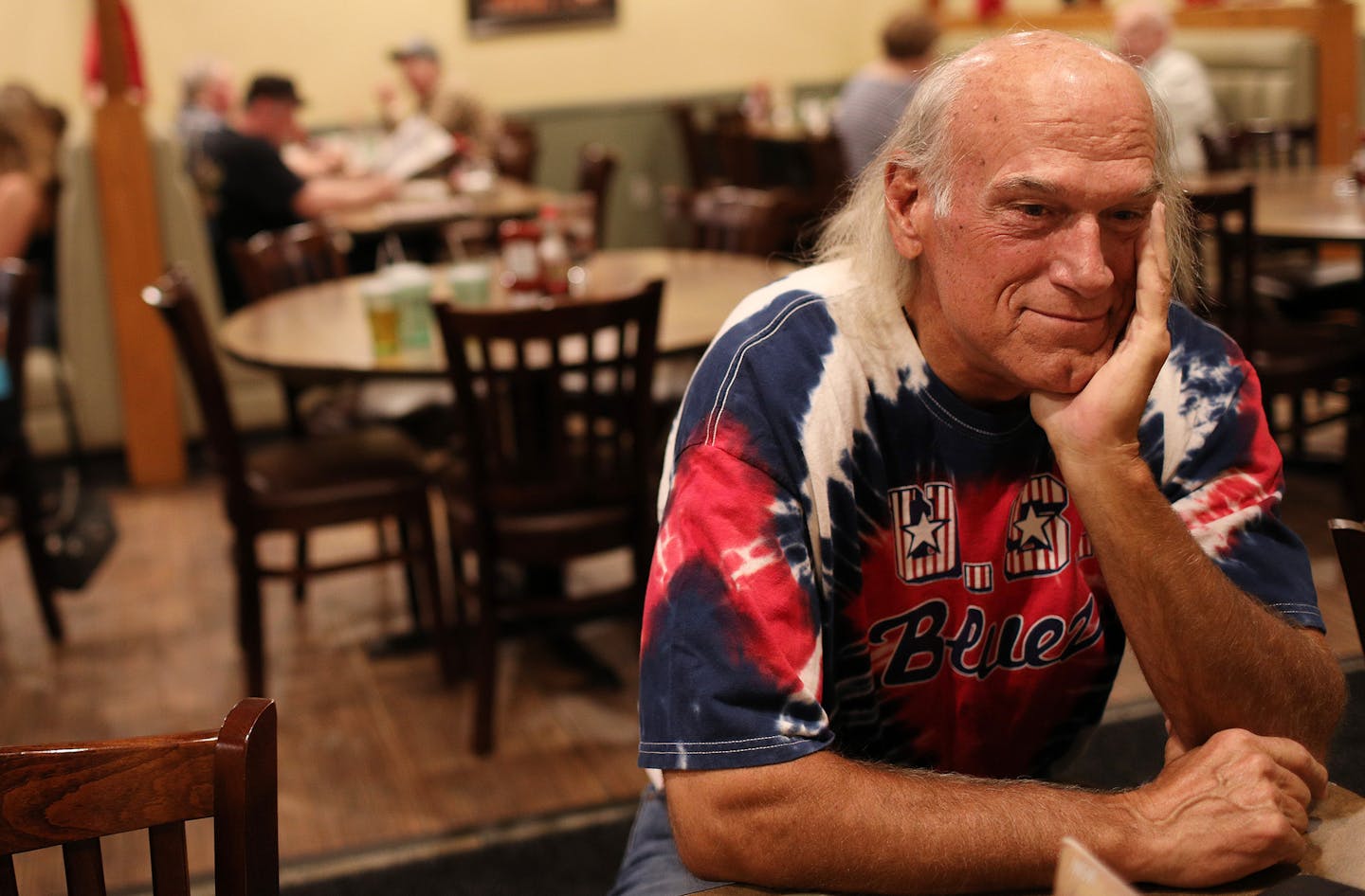 Former Gov. Jesse Ventura sat for an interview about his new show being broadcast by Russian Television Friday. ] ANTHONY SOUFFLE &#xef; anthony.souffle@startribune.com Former Gov. Jesse Ventura sat for an interview about his new show being broadcast by Russian Television Friday, June 2, 2017 at Key's Cafe & Bakery in White Bear Lake, Minn.