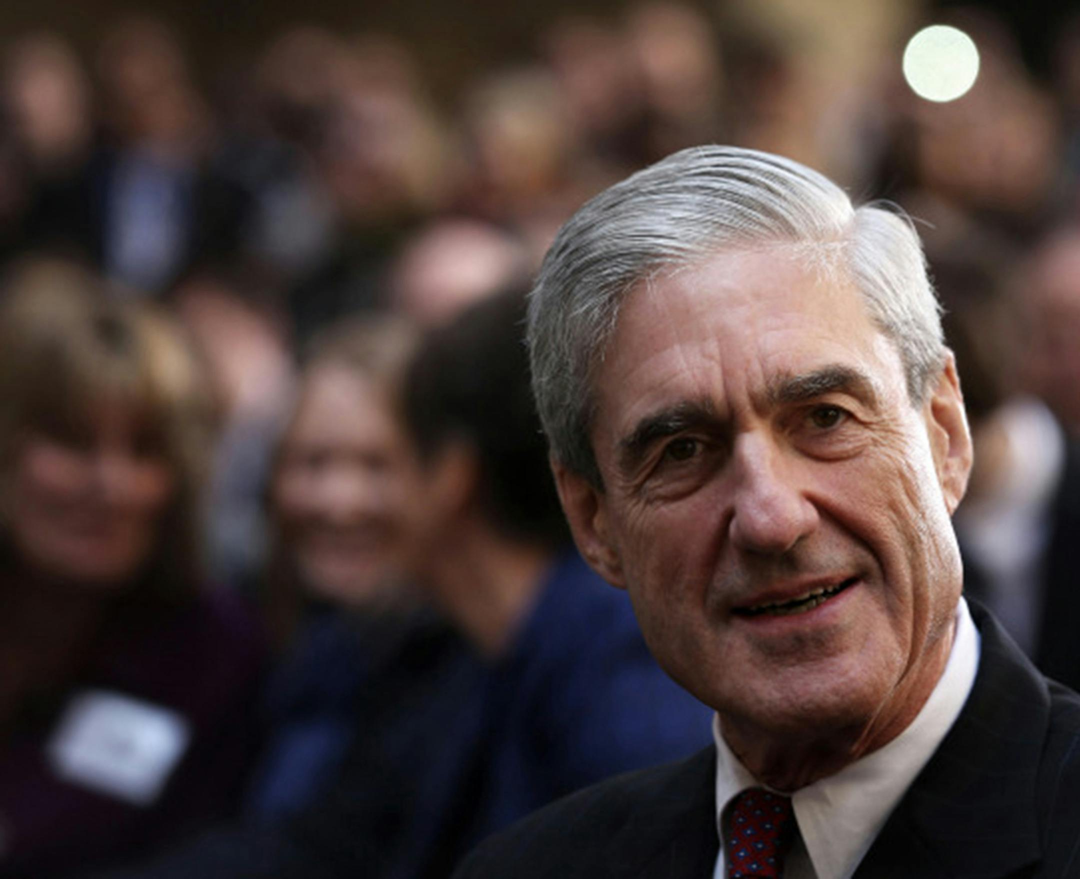 Former FBI director Robert Mueller attends the ceremonial swearing-in of FBI Director James Comey at the FBI Headquarters Oct. 28, 2013 in Washington, D.C. (Alex Wong/Abaca Press/TNS)