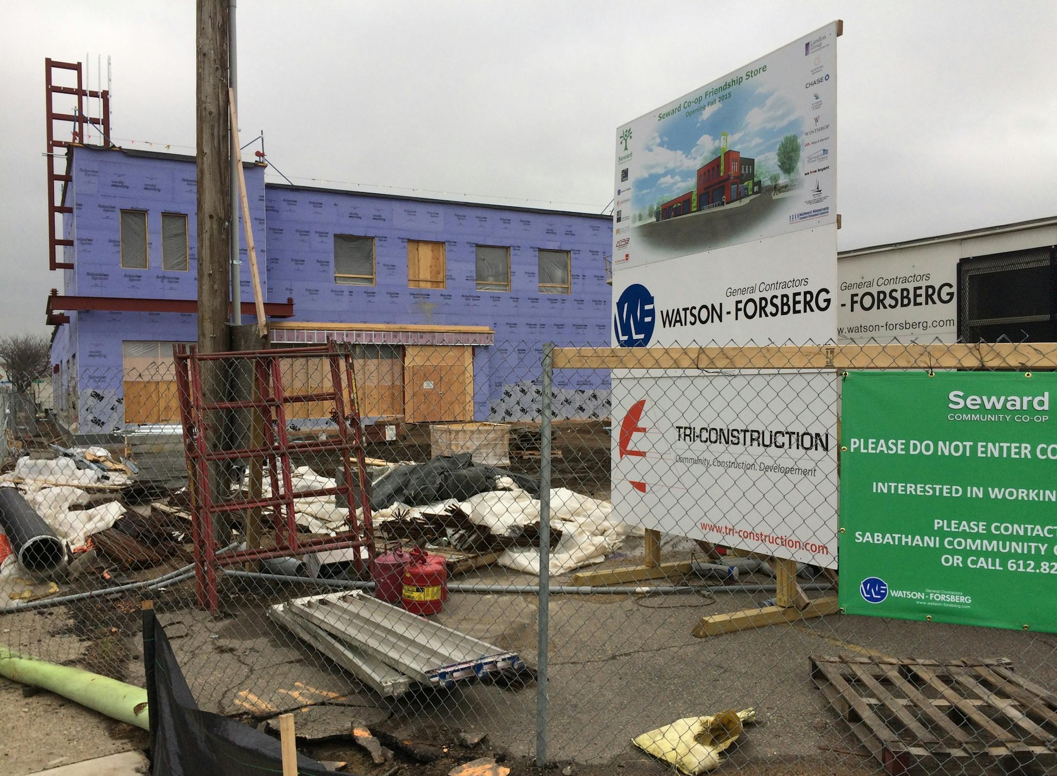 The $11.5 million Seward Community Co-op Friendship Store expects to open on 38th Street and Third Avenue S. in October, employing about 90 people at jobs that begin at $12.82 an hour. Seward Co-op, supported by neighbors on its expansion, acquired the site from the relocated Greater Friendship Missionary Baptist Church