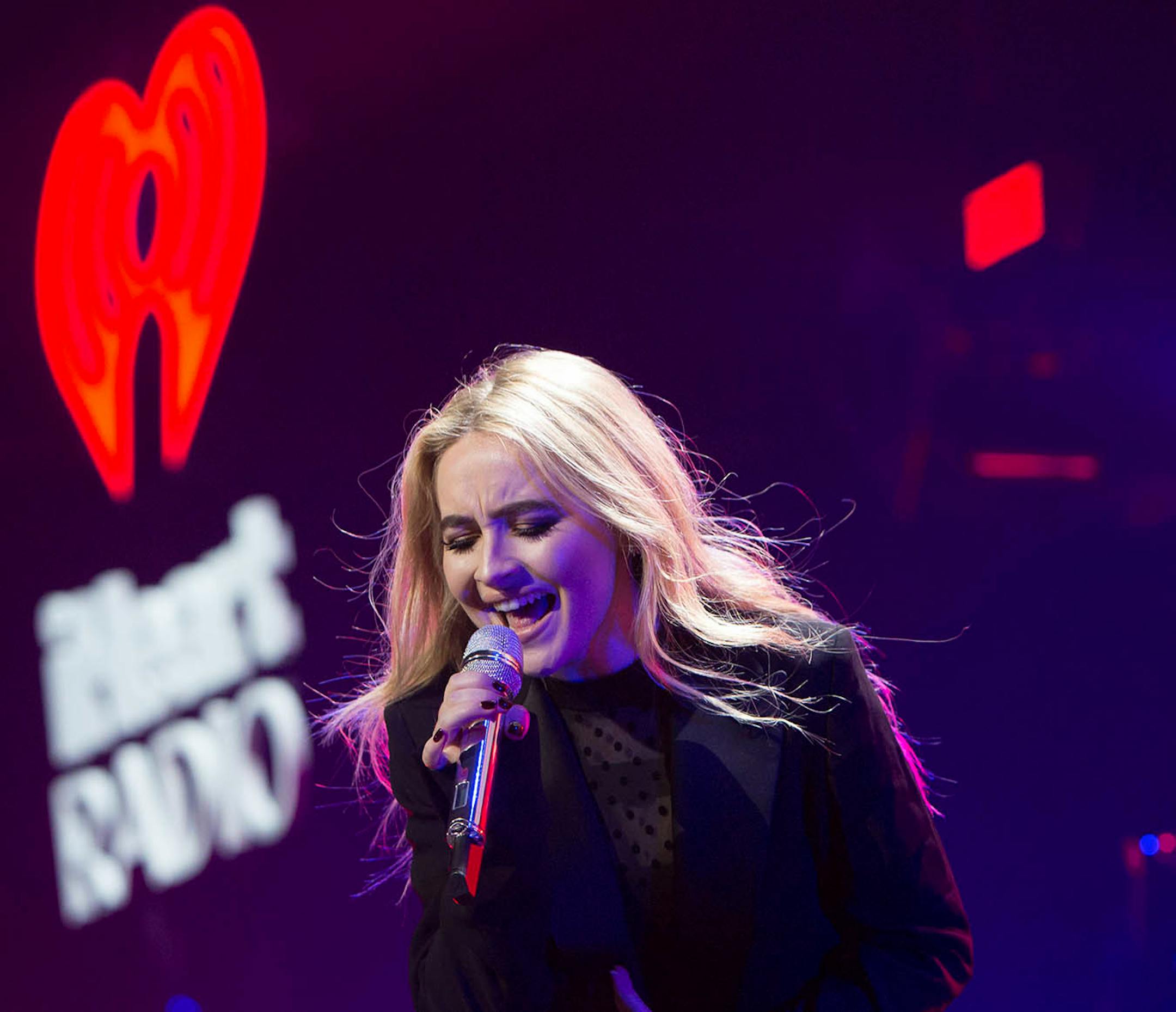 Sabrina Carpenter performs at Jingle Ball.