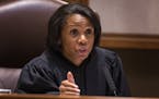 Associate Justice Wilhelmina Wright of the Minnesota Supreme Court speaks during an appeal hearing on the Byron Smith case at the Minnesota Judicial B