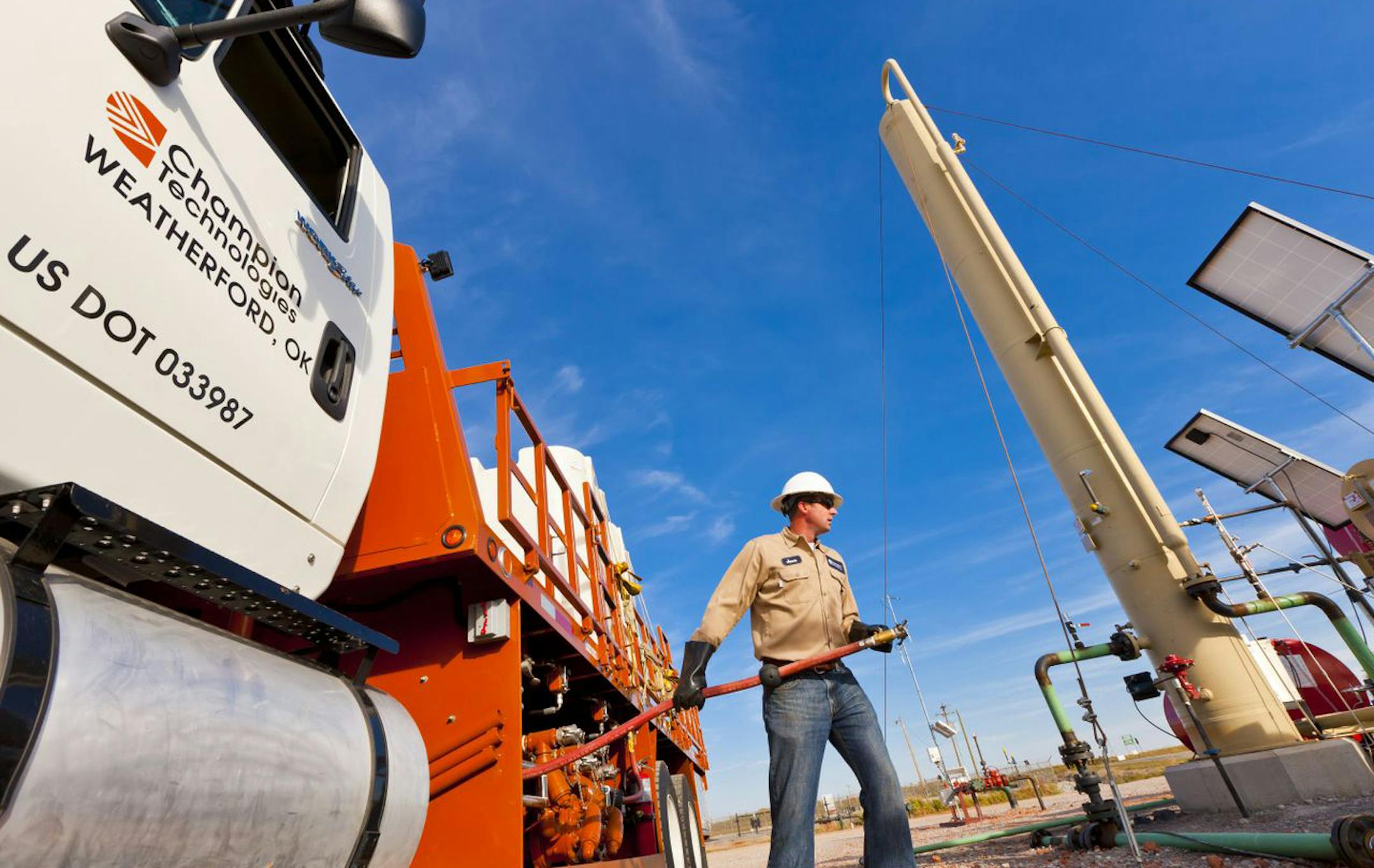 PHOTO COURTESY CHAMPION TECHNOLOGIES. Oklahoma truck. ORG XMIT: MIN1210121742084301