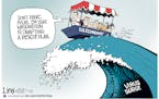 Editorial cartoon: Lisa Benson on the next wave