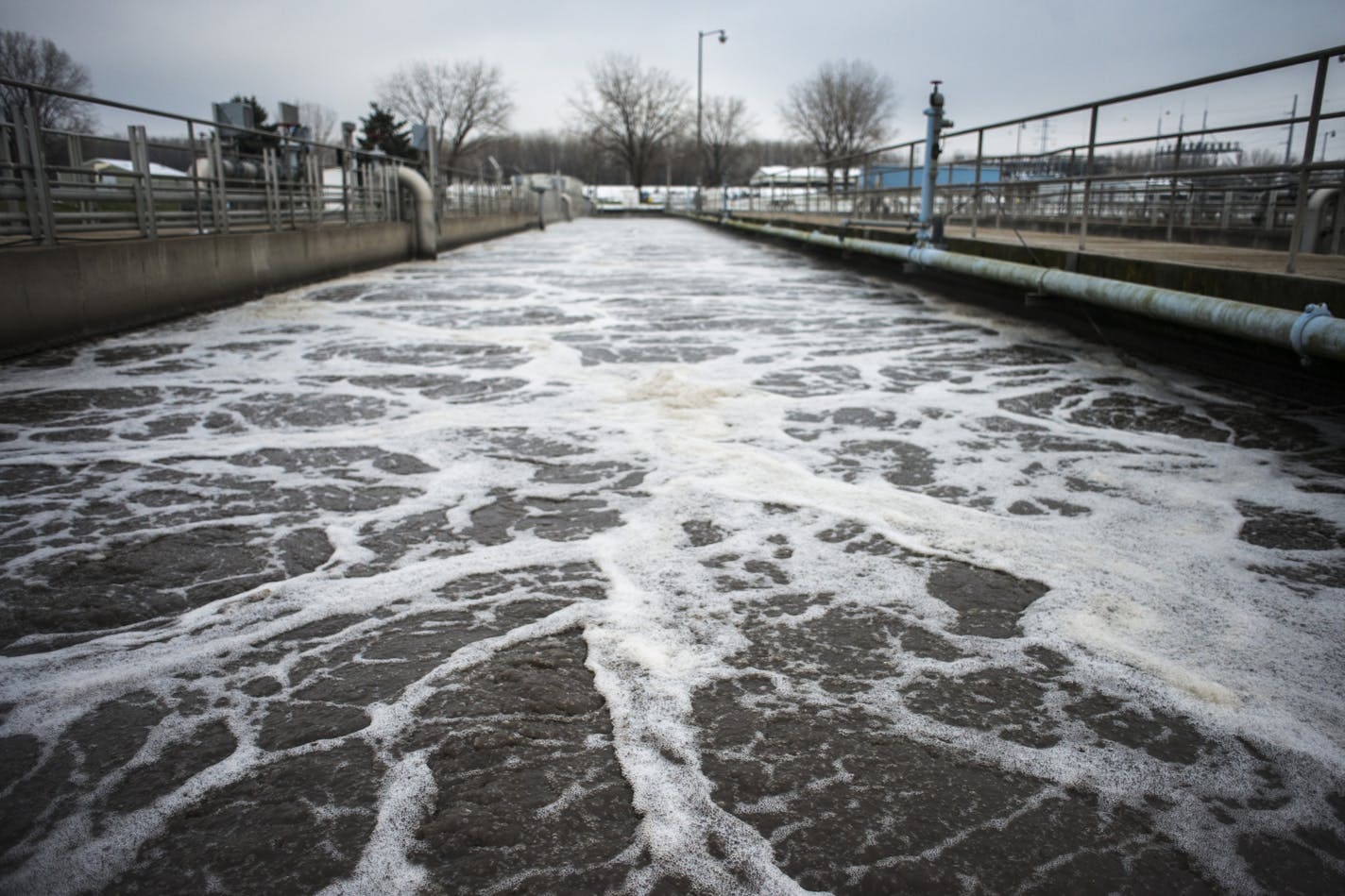 Waste water churns in aeration tanks. ] Mark Vancleave - mark.vancleave@startribune.com * The Metropolitan Wastewater Treatment plant in St. Paul which handles the bulk of the Twin Cities' sewage is about to undergo $140 million in upgrades