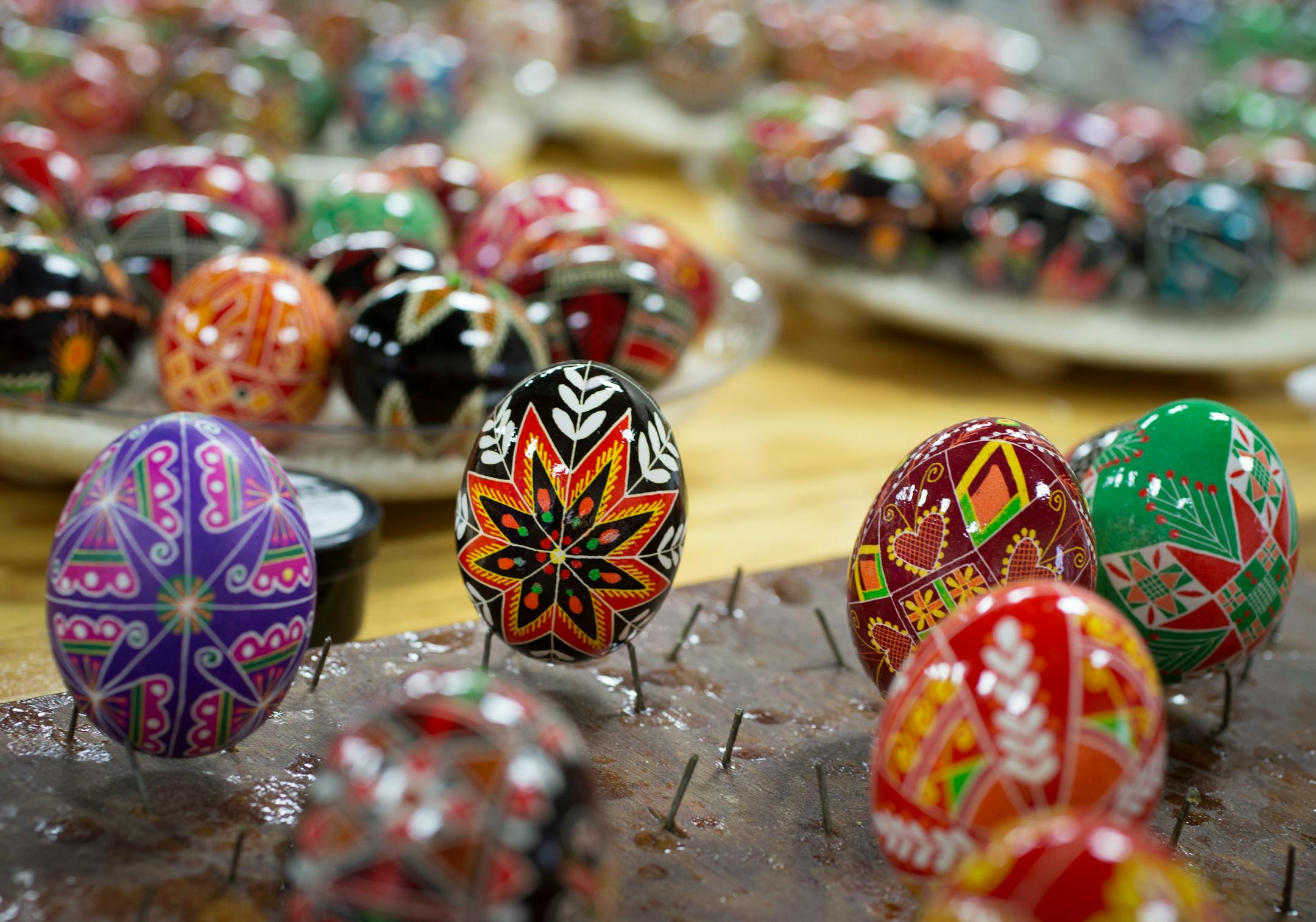 Luba Perchyshyn's eggs at The Ukrainian Gift Shop in Minneapolis, Minn., on Thursday, March 26, 2015. ] RENEE JONES SCHNEIDER � reneejones@startribune.com
