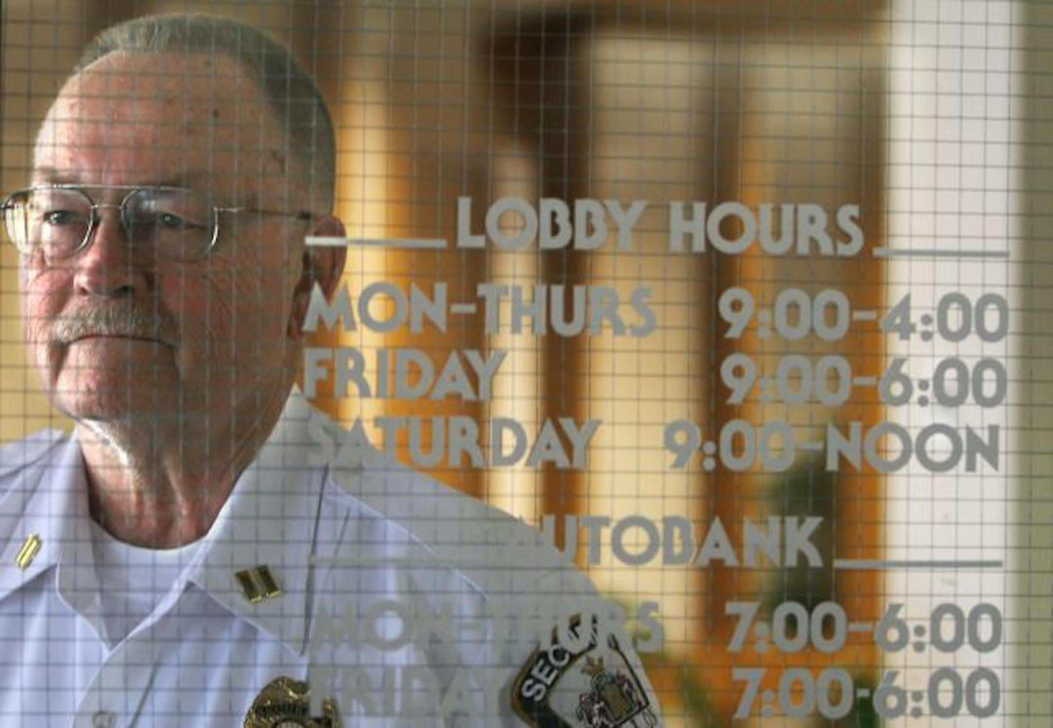 (left to right) Bernie Wiklund has been trying to sell his Cape Cod timeshare for nearly 6 years with no luck. At age 72, Wiklund works as a security guard at the Northeast Bank in Columbia Heights to make ends meet and pay for the timeshare he can't sell.