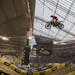 Eric Grondahl leapt in the air during a jump at a media event for the Monster Energy AMA Supercross that will take place at U.S. Bank Stadium Saturday