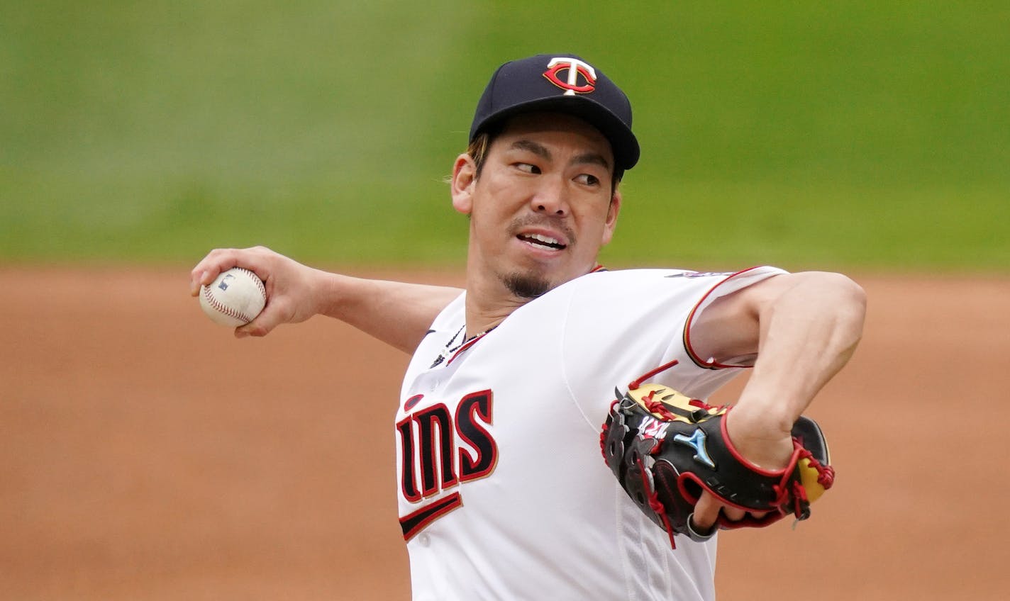 Minnesota Twins starting pitcher Kenta Maeda (18) delivered a pitch in the first inning. ] ANTHONY SOUFFLE • anthony.souffle@startribune.com