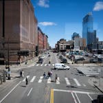Pedestrians cross 1st Avenue N. at 6th Street in Minneapolis on Thursday. The city plans to reconstruct half a mile of 1st Avenue between Washington A