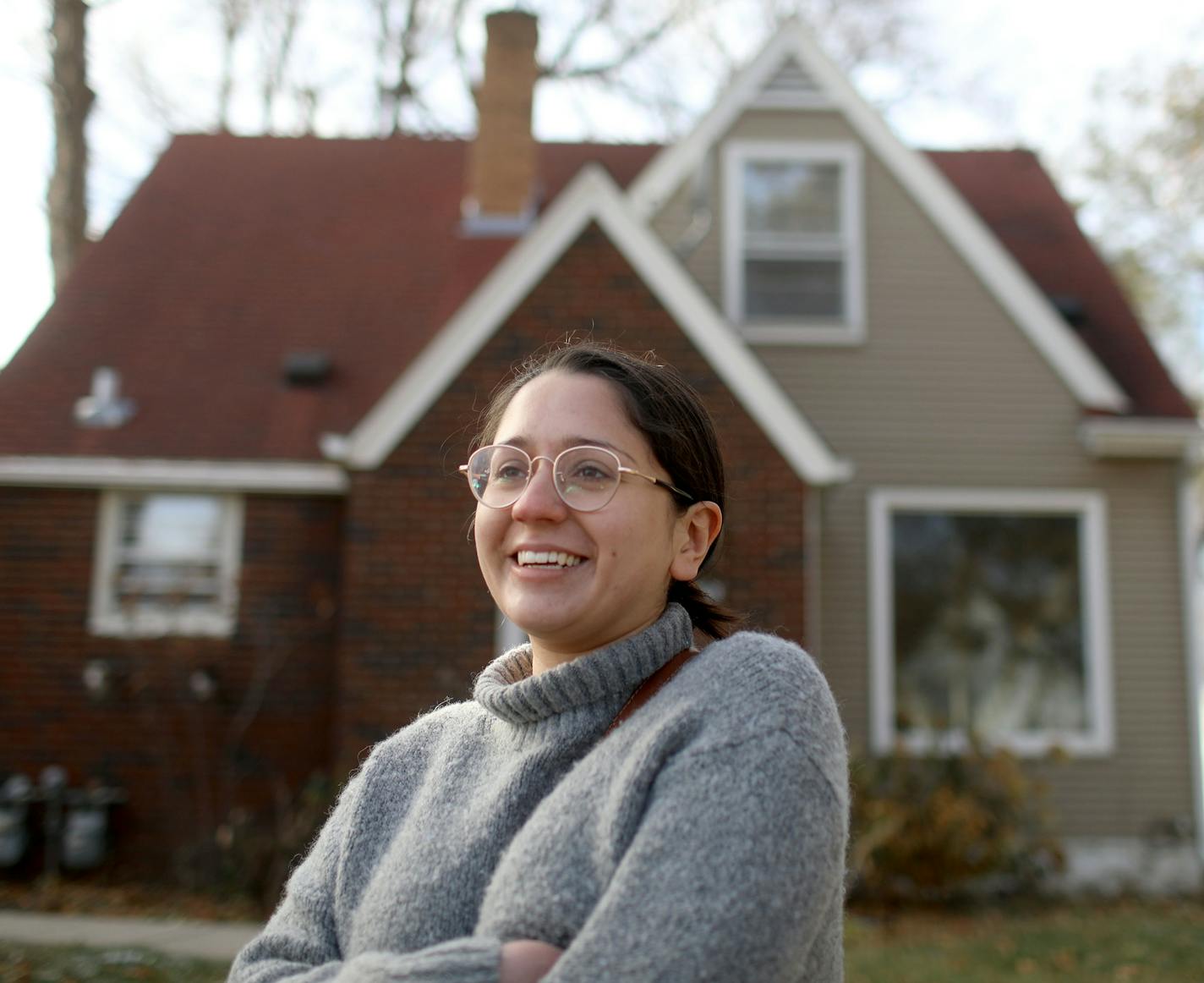 Alexandra Carr, who recently moved back to Minnesota from Portland and now rents near the Ford Site said that the plan for a mixed used redevelopment of the site "would be awesome," Tuesday, Nov. 12, 2019, in St. Paul, MN. Earlier that day at a press conference, it was announced that a nearly billion dollar investment proposal was launched for the former Ford Site in affordable housing, parks and infrastructure over the next two decades at the site Tuesday, Nov. 12, 2019, in St. Paul, MN. Carr s