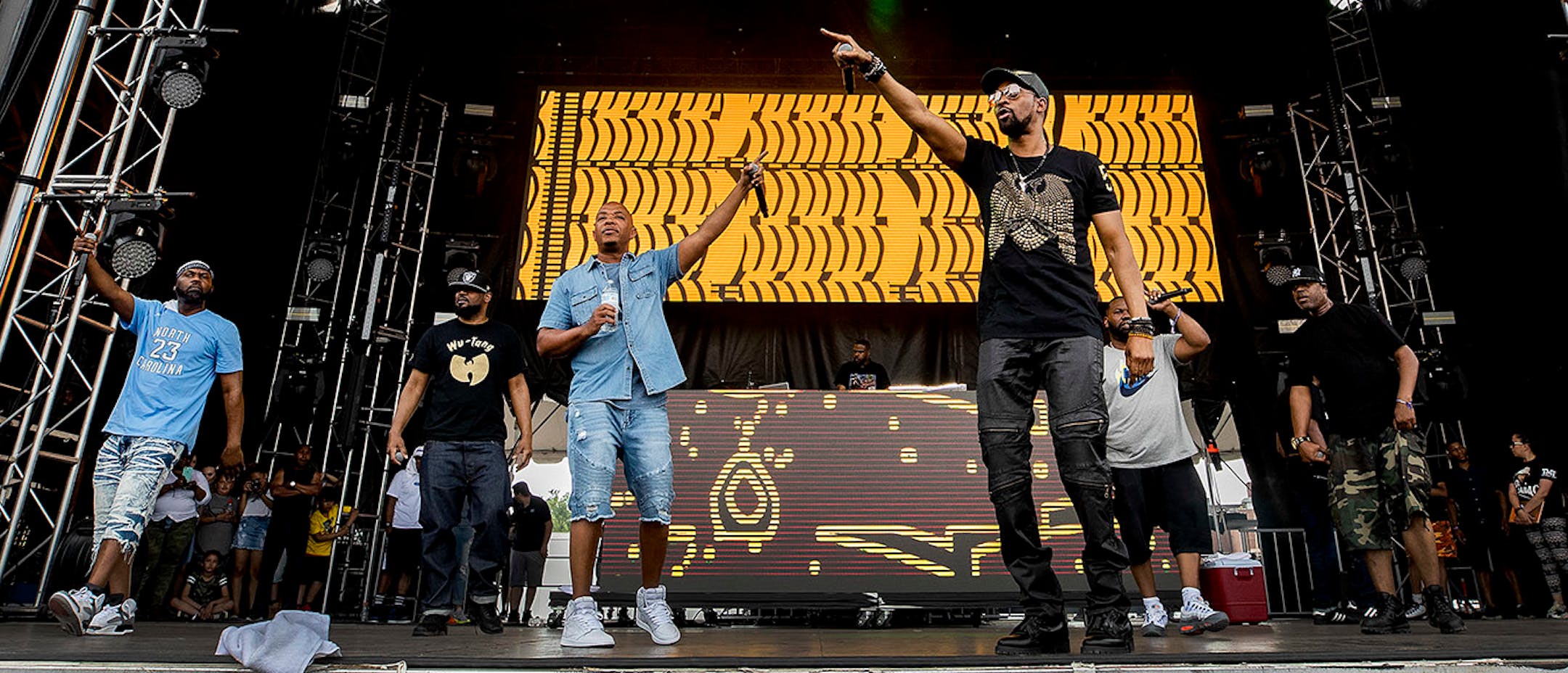The Wu-Tang Clan performed an hour-long set, tearing through every track on their 1993 album "Enter the Wu-Tang: 36 Chambers."