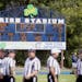 Rosemount High School's new electronic scoreboard was unveiled Saturday, August 22, for a home game against White Bear Lake. The purcahse of the new b