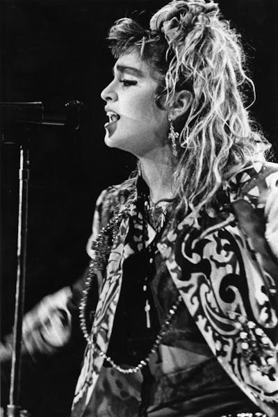 Madonna at her 1985 concert in St. Paul.