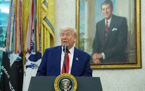President Donald Trump speaks during a swearing in ceremony for interim U.S. Attorney General for the District of Columbia Jeanine Pirro, Wednesday, M