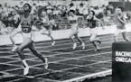 Wilma Rudolph wins the 200 meters at the 1960 Rome Olympics.
