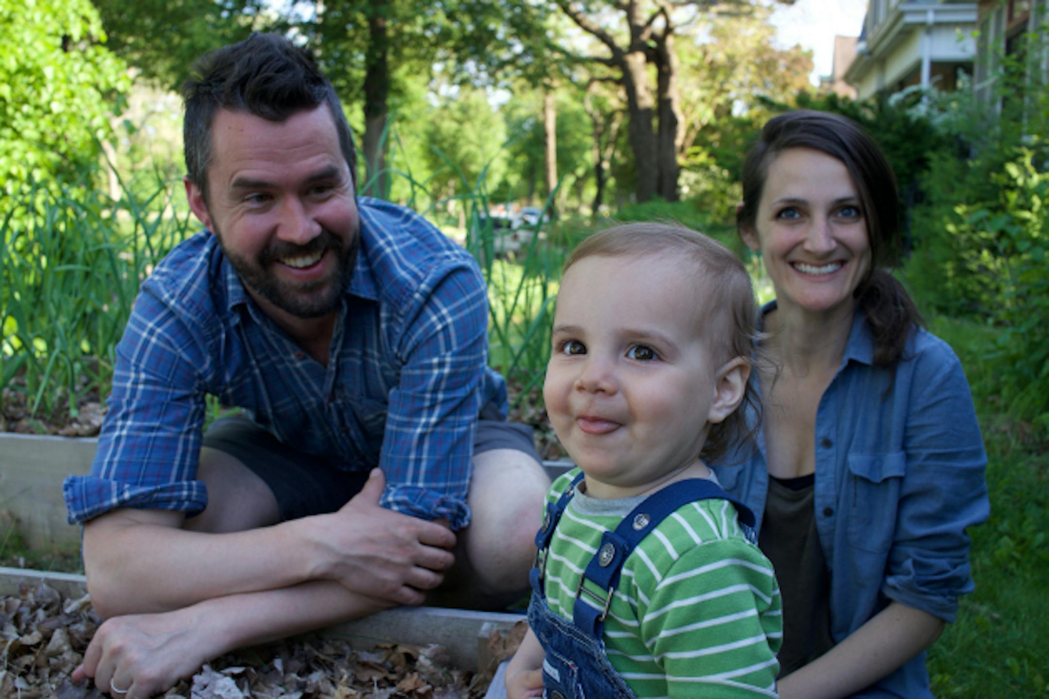 Filmmakers Daniel Klein and Mirra Fine of "The Perennial Plate, with their son James. Provided photo.