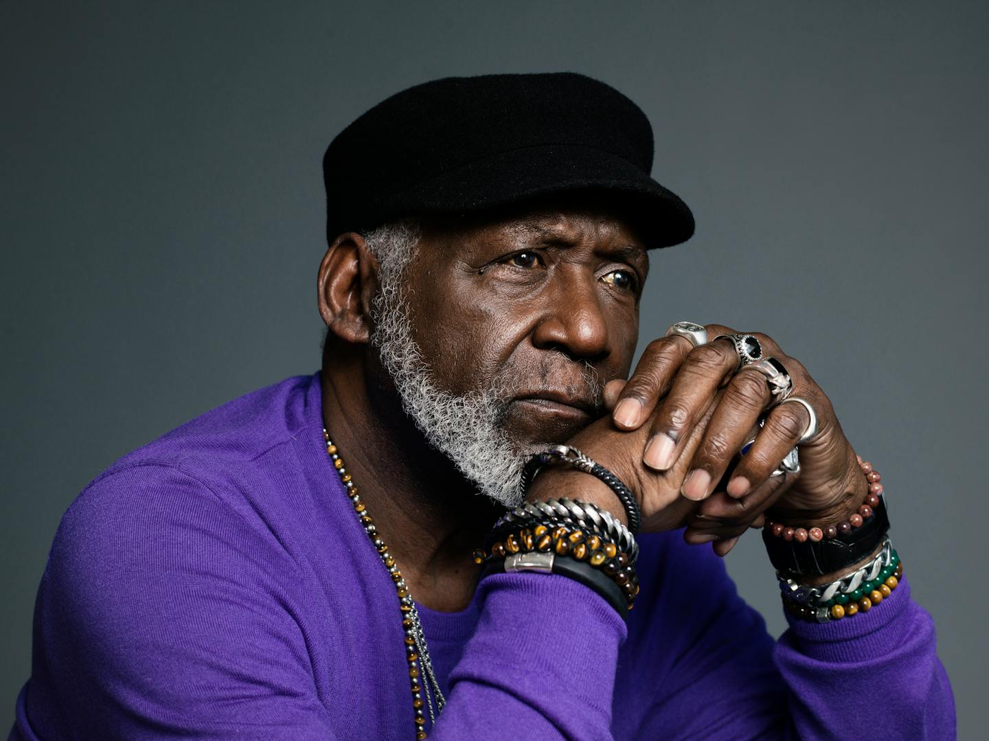 FILE — The actor Richard Roundtree in New York, on June 11, 2019. Roundtree, the actor who redefined African American masculinity in the movies when he played the title role in "Shaft," one of the first Black action heroes, died on Tuesday, Oct. 24, 2023, at his home in Los Angeles. He was 81. (Celeste Sloman/The New York Times)